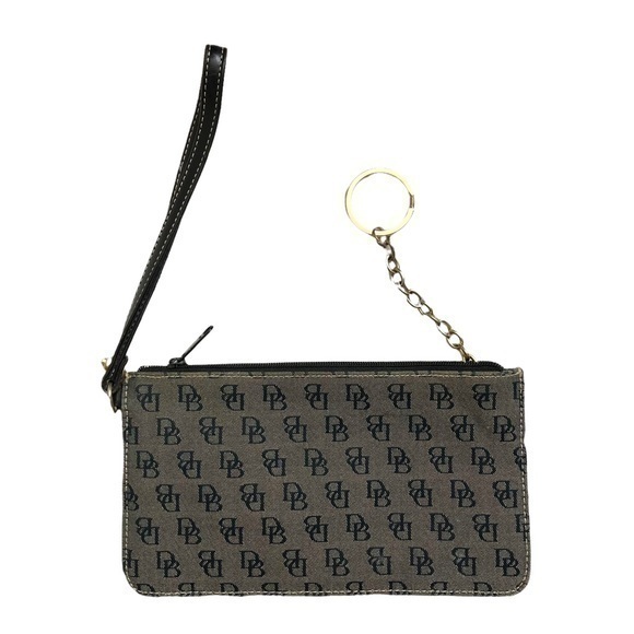 Dooney and Bourke vintage db clutch zipper pouch w/ keyring